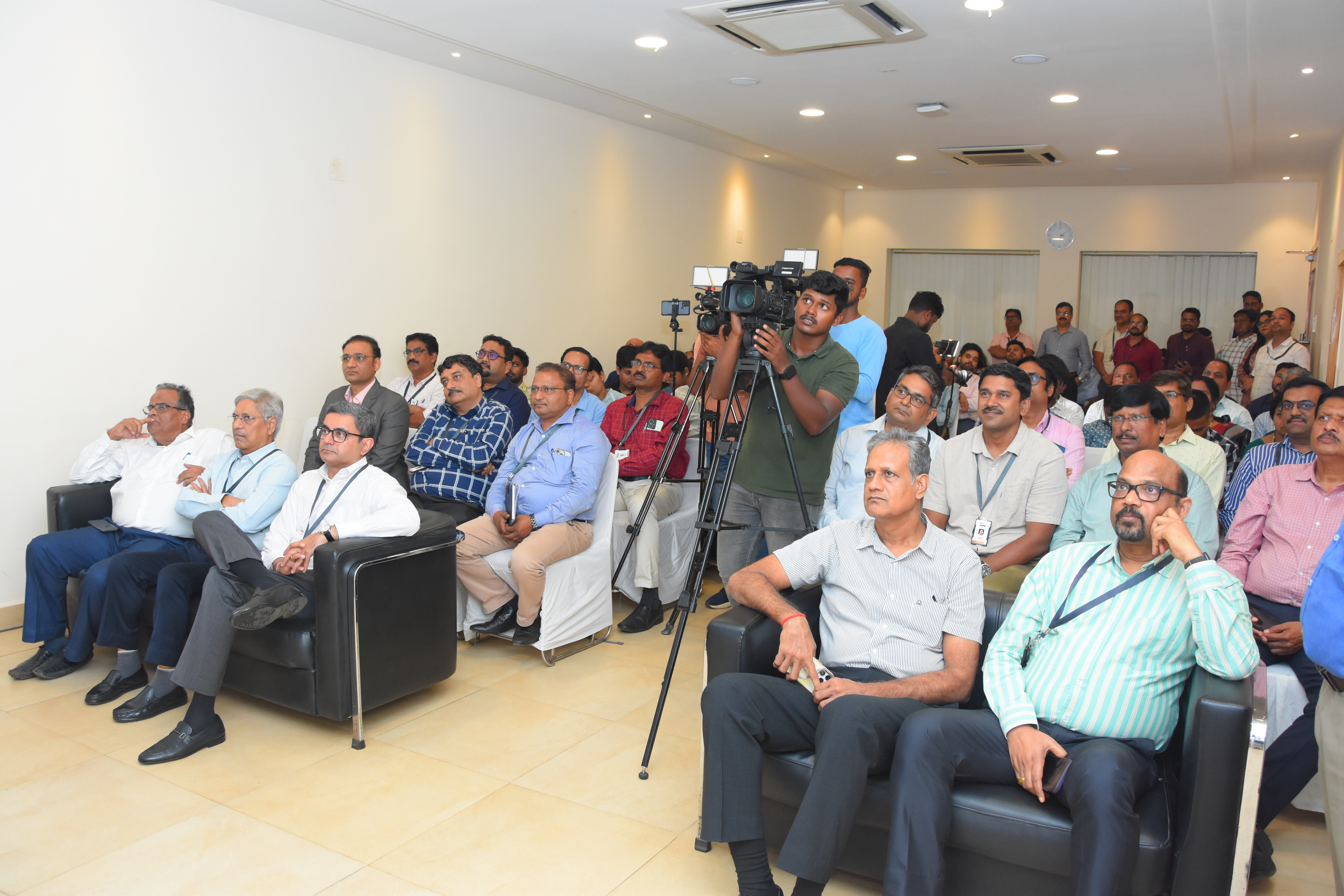 Senior Leadership Team and Audience watching the PGDS Intro Film